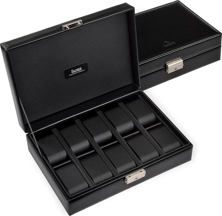 Produktbild Sacher 2018.0104N04 - Uhrenetui für 10 Uhren black exclusive schwarz Leder