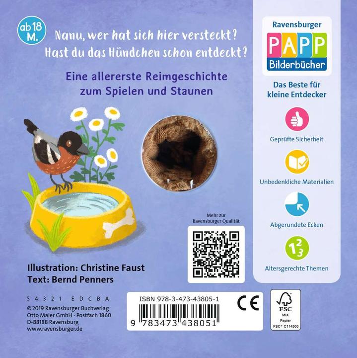 Actual product image Ravensburger My favourite finger puppet book: Hello, little dog (German)
