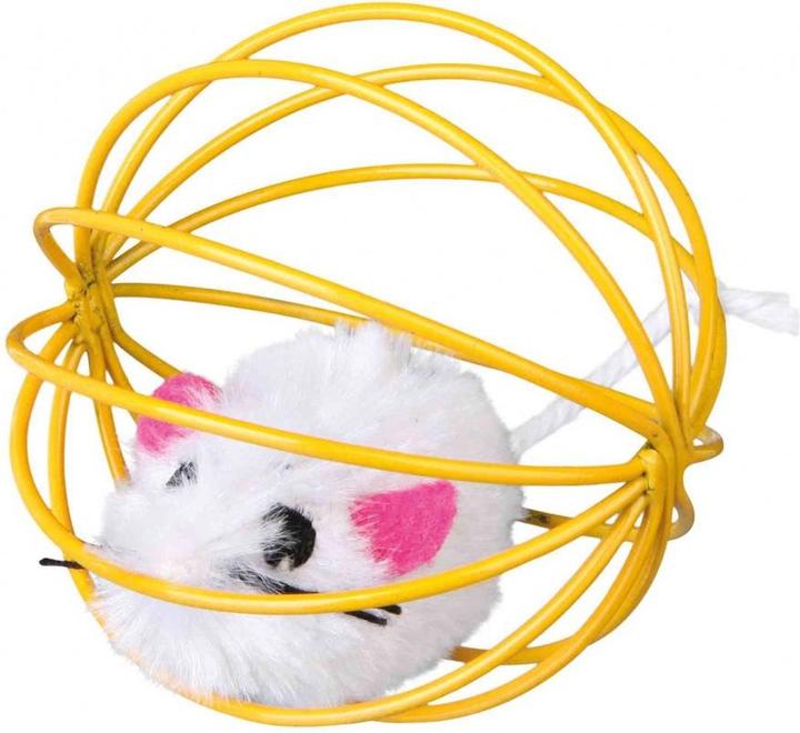 Immagine prodotto Trixie Topo di peluche in palla a reticolo D=6cm (Gatto di peluche)