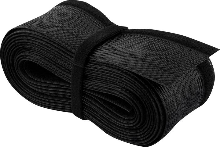 Produktbild Deltaco LDR19 cable organizer Desk/Wall Cable sleeve Black 1 pc(s) (Kabelschlauch, 300 cm)