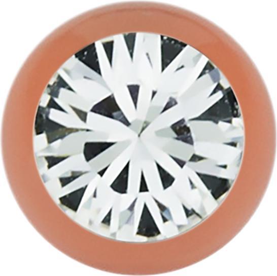 Produktbild Star Piercing Micro Kugel orange mit Swarovski silber (ohne Messing, Chirurgenstahl 316L)