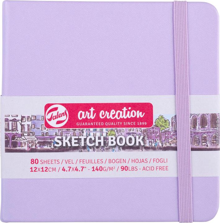 Talens Libro da colorare 12 x 12 cm viola (12 x 12 cm, Nessuna, Copertina rigida)