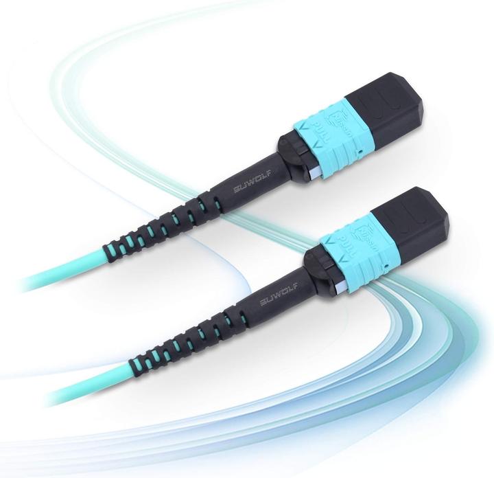 Actual product image Suwolf MPO zu MPO LWL Patchkabel (12 Fasern, Typ-B) (1 m)