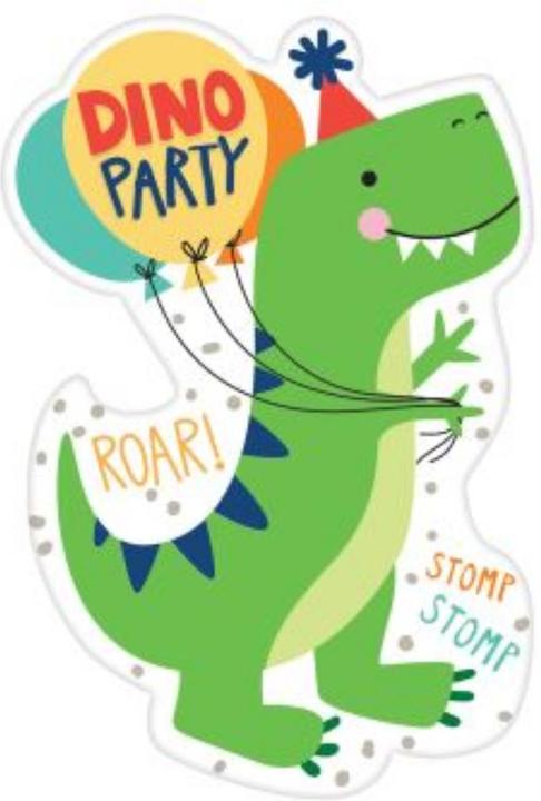 Amscan Invitations d'anniversaire Dinosaure (6 pcs)