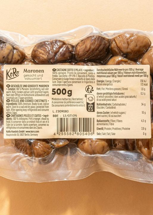 Image du produit KoRo Marrons pelés et cuits (7000 g)