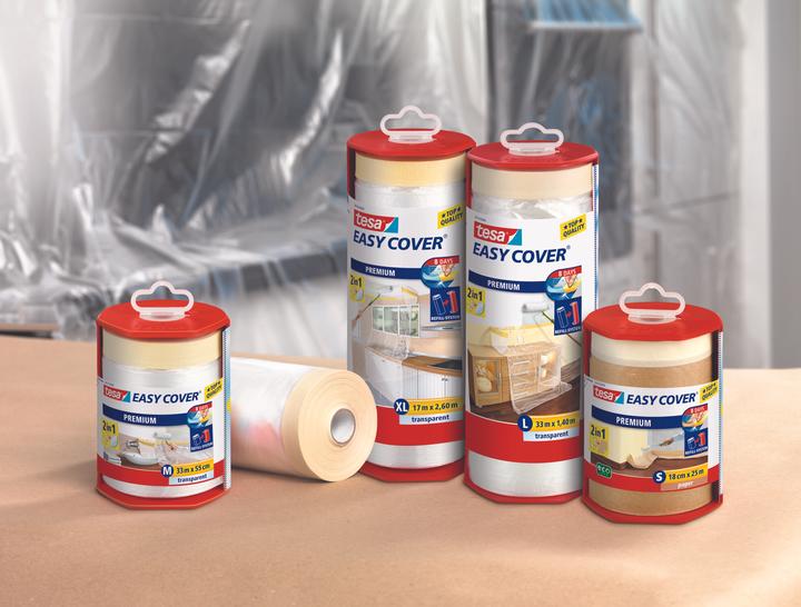 Produktbild tesa EASY COVER Premium Abdeckfolie für Malerarbeiten inkl. Abroller (550 mm)