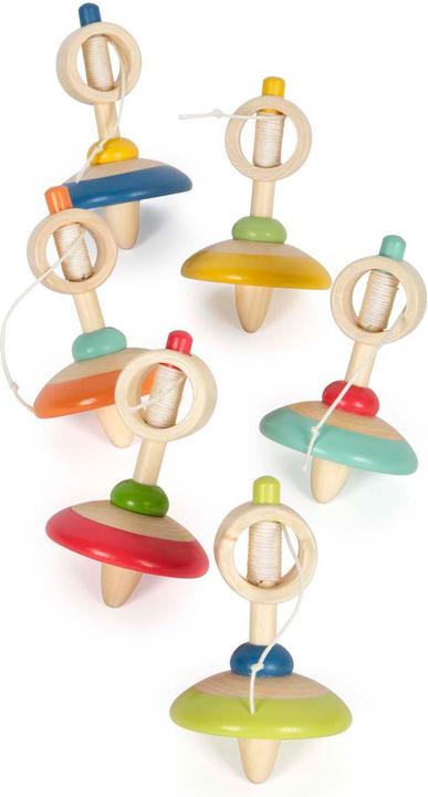 Immagine prodotto small foot Présentoir Toupie en bois avec ficelle