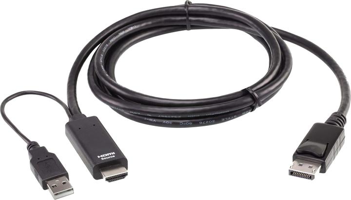 Aten HDMI/USB A – DisplayPort (1.80 m, HDMI, DisplayPort, USB)
