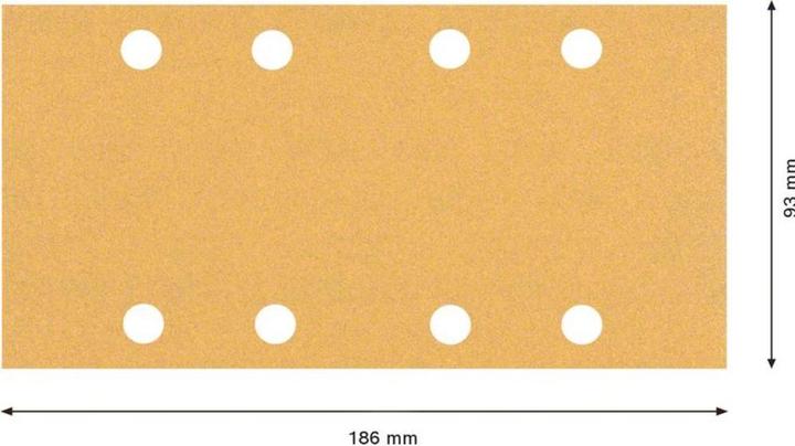 Produktbild Bosch Professional Zubehör EXPERT C470 Schleifpapier mit 8 Löchern für Schwingschleifer, 93 x 186 mm, G 100, 10-tlg. (100)