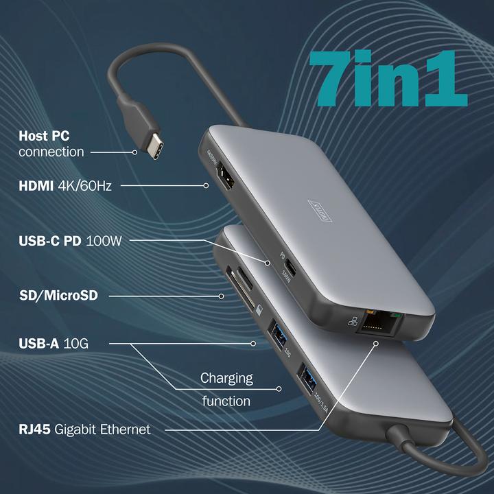Produktbild Digitus USB-C Docking Station, 7-Port (USB-C, 7 Ports)