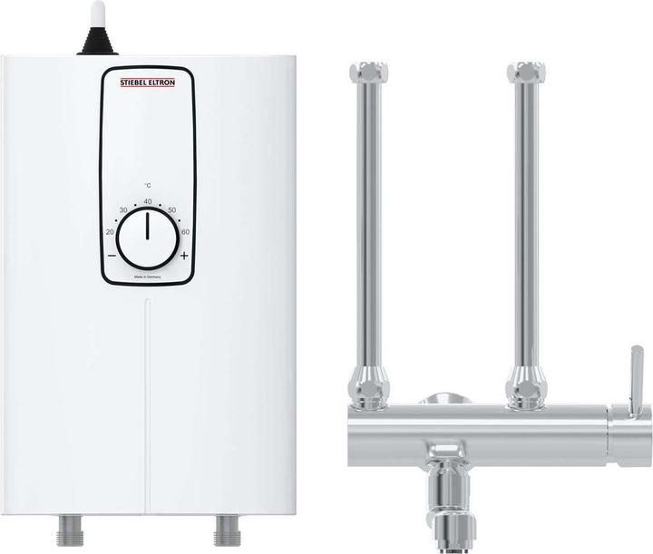 Produktbild Stiebel Eltron DCE 11/13 H + MEKD Elektronischer Kompakt-Durchlauferhitzer + Armatur für die Küche, Übertisch, VDE