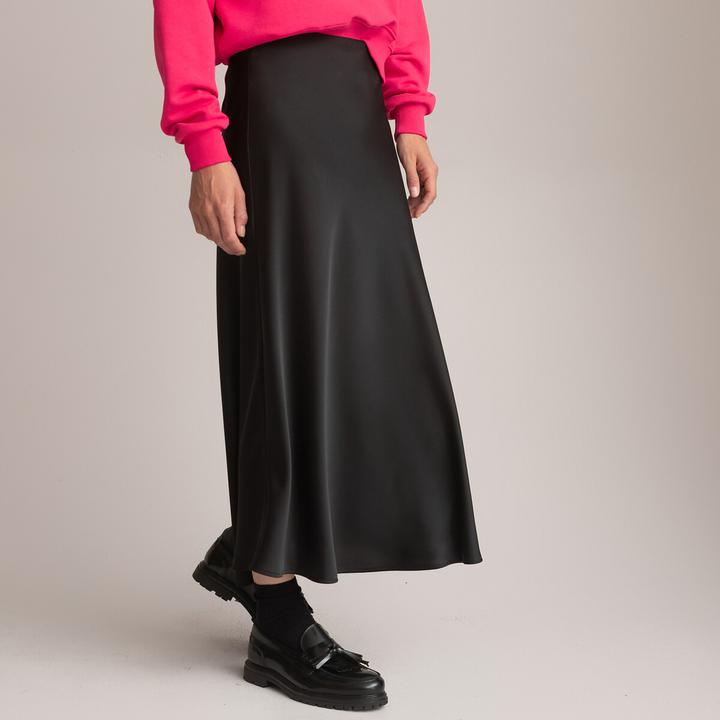 Image du produit La Redoute Collections Maxi-jupe évasée en satin mat (32)