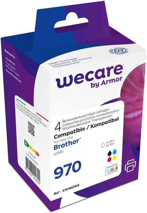 Wecare Multipack rebuilt CMYBK LC-970VAL zu Brother MFC-260C 22/3x13ml (CMYK)