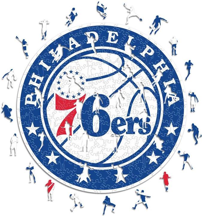 Image du produit Iconic NBA - Philadelphia 76ers - Logo - Puzzle en bois Taille M (270 pièces) (270 pièces)