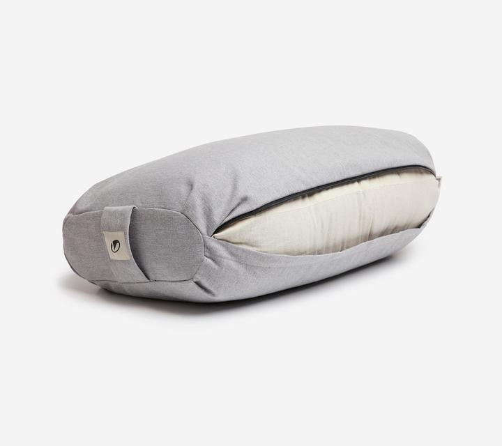 Actual product image Kimjaly Yoga-Bolster flach Dinkelfüllung - blau (15 cm)