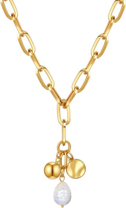 Image du produit Lulu & Jane Collier femme en alliage de perles de culture en or jaune 42,0 cm + 5,0 cm d'extension - 29533 (Alliage métallique, 42 - 47 cm)