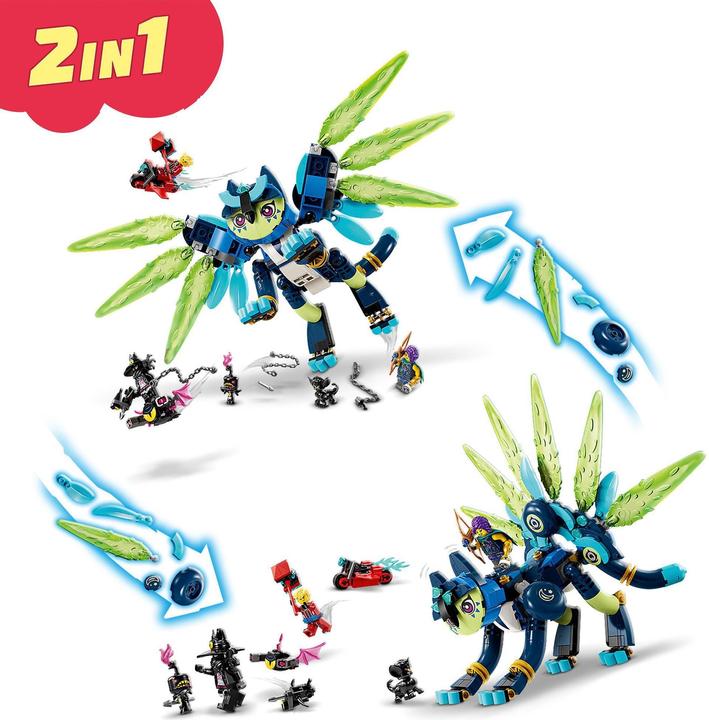 Produktbild LEGO Zoey und die Katzeneule Zian (71476, LEGO Dreamzzz)