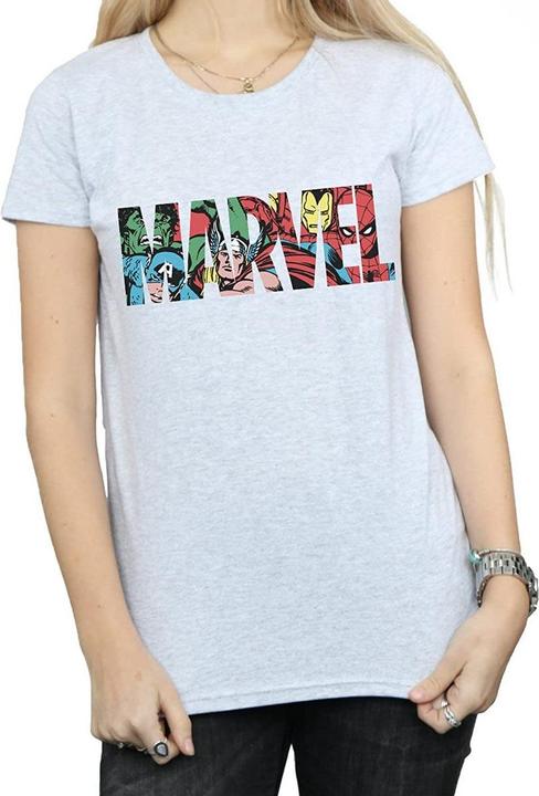 Actual product image Womens/Ladies Infill Character Logo Boyfriend T-Shirt (L)