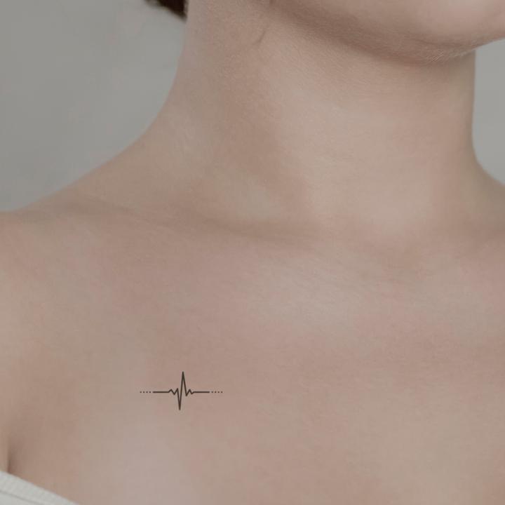 Actual product image minink Temporary tattoo - Heartbeat