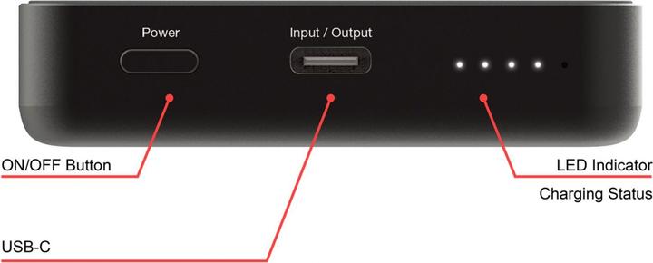 Immagine prodotto Verbatim Charge 'n' Go Essentials Power Bank Magnetic Wireless 10000mAh Black (10000 mAh, 20 W, 37 Wh)