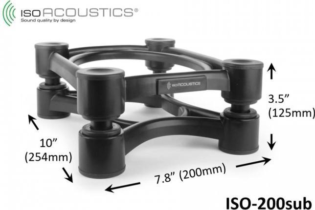 Immagine prodotto Isoacoustics ISO-200Sub isolati per il subwoofer (1 pz., Cavalletto, Non mobile)