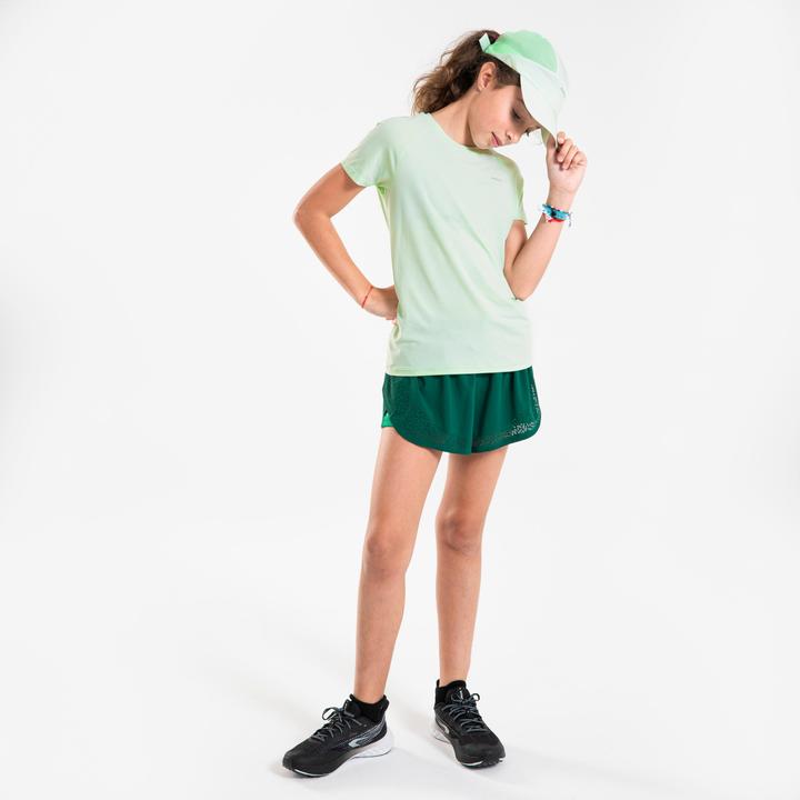 Immagine prodotto Kiprun Laufshorts Mädchen atmungsaktiv - Dry + 900 grün (10, 11, 12)