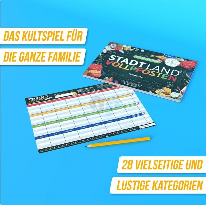 Produktbild Denkriesen STADT LAND VOLLPFOSTEN® A4 - SCHOOL EDITION - "Freistunde." (Deutsch)
