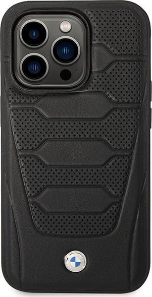 Actual product image BMW Case BMHMP14X22RPSK iPhone 14 Pro Max 6.7" czarny/black Leather Seats Pattern MagSafe (Apple iPhone 14 Pro Max)
