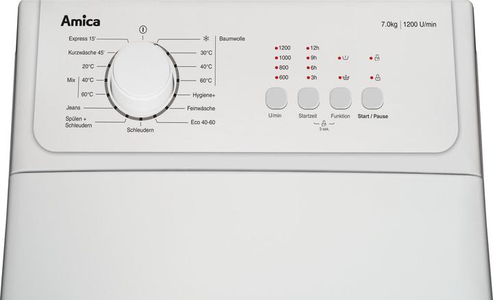 Produktbild Amica WT 472 720 Toplader A 7kg 1200U Aquastopp Sicherheitsschl. (7 kg)