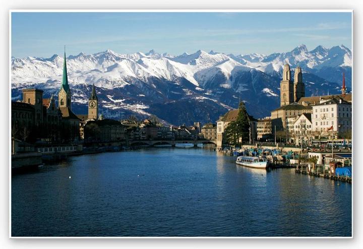 Produktbild Trenddeko Zürichsee mit Alpen (30 x 20 cm)