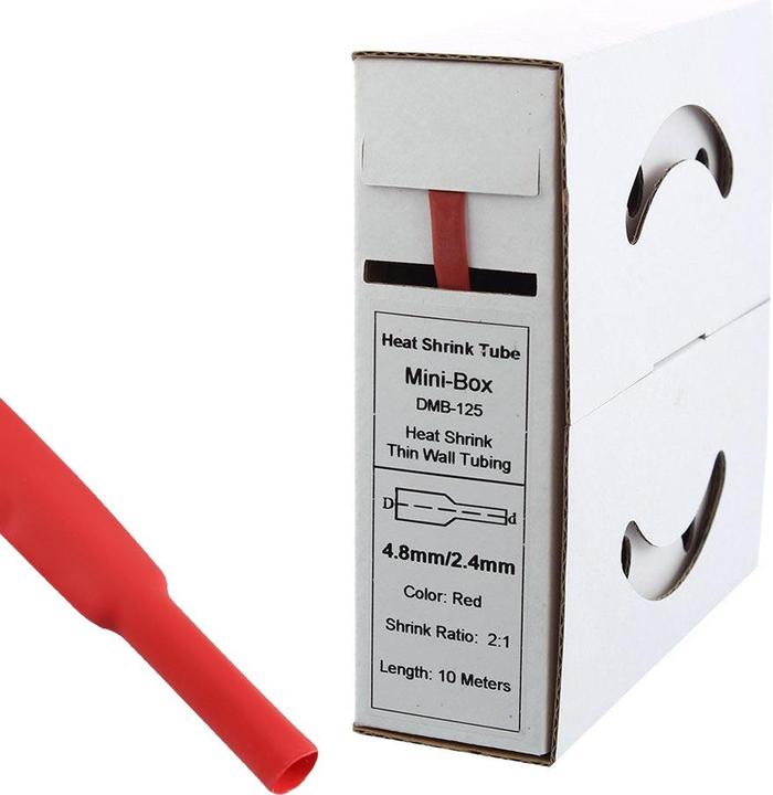 Immagine prodotto Offgridtec Tubo termorestringente da 10 m 4,8 mm>2,4 mm rosso (1 x)