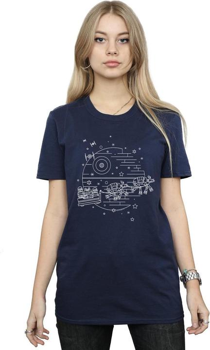 Immagine prodotto Star Wars Death Star Sleigh Maglietta Ampia Donna (XXL)