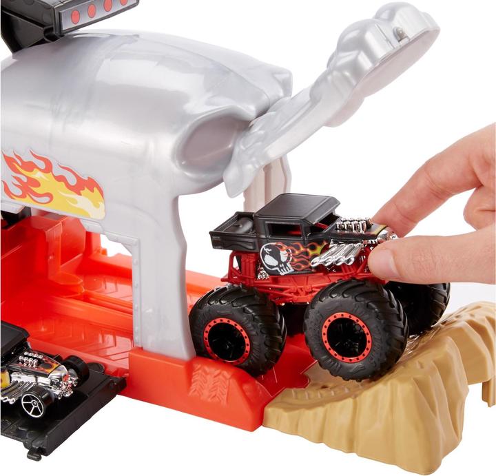 Actual product image Hot Wheels Monster Trucks Pit and Launch Bone Shaker Play Set