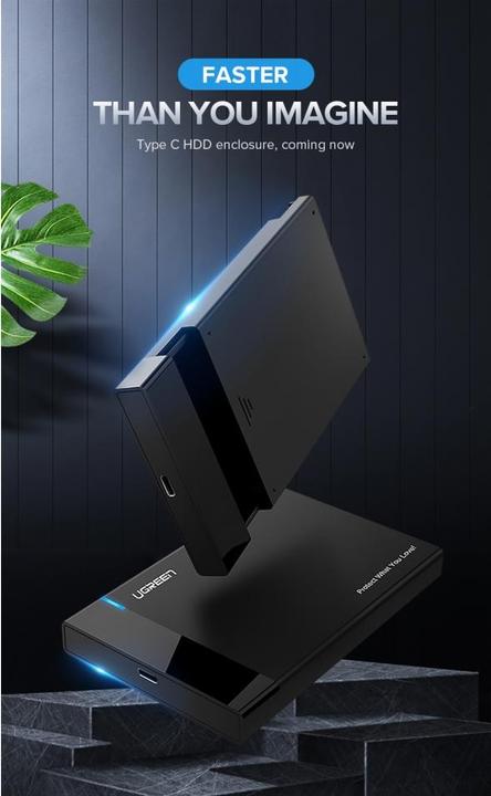 Actual product image Ugreen USB-A 3.0 to 2.5" SATA Hard Drive Enclosure (5Gbps) (2.5")