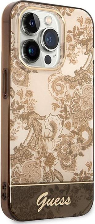 Actual product image Guess GUHCP14XHGPLHC iPhone 14 Pro Max 6.7" ochre hardcase Porcelain Collection (Apple iPhone 14 Pro Max)