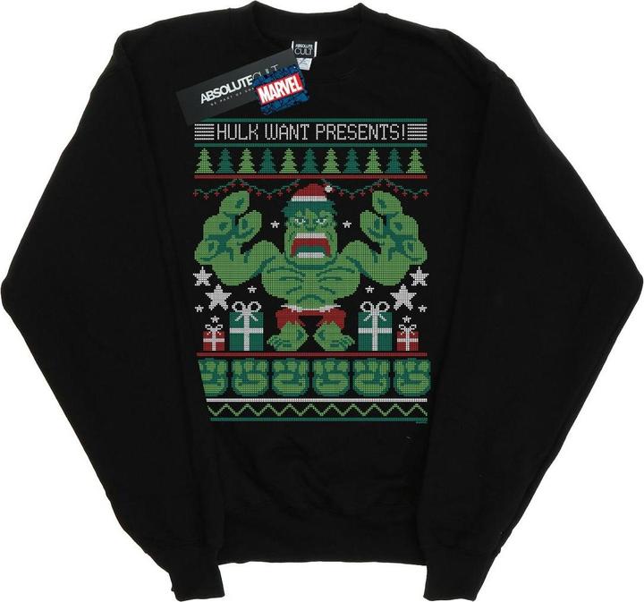 Actual product image Womens/Ladies Hulk Want Presents Fair Isle Sweatshirt (S)