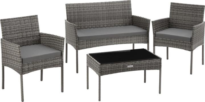 Immagine prodotto tectake Set da giardino in rattan Palese per 4 persone