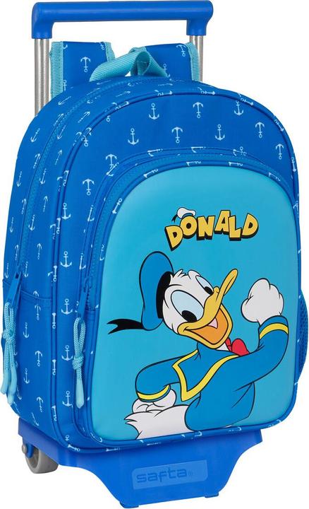 Donald Duck Schulrucksack mit Rädern Donald Blau 26 x 34 x 11 cm