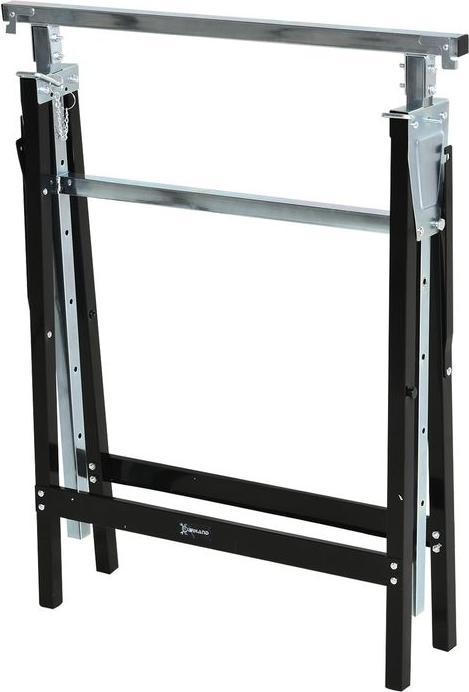 Immagine prodotto Swisshandel24 Cavalletto, cavallo di battaglia, regolabile in altezza, pieghevole, metallo, nero, 68 x 56 x (56 cm, 68 cm)