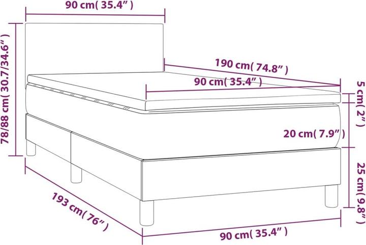 Actual product image VidaXL Aurelia (90 x 190 cm, 90 x 190 cm)