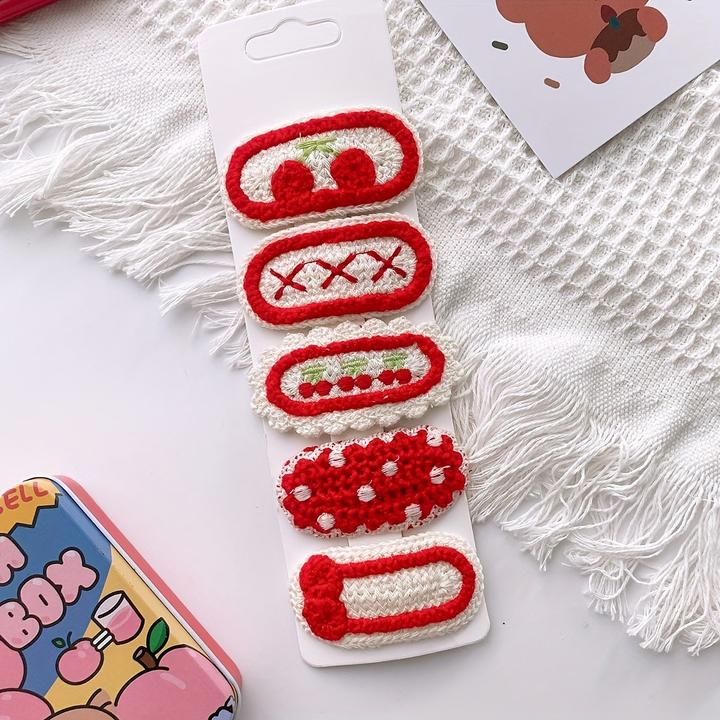 Produktbild Activity Board 5pcs Vielseitig gestrickte süsse Blume Haarspangen, niedliche Kopfbedeckung (5 Stk.)