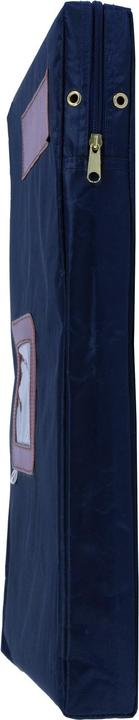 Immagine prodotto Alba Borsa da banco "POCSOUGM B" con piega ad espansione, in nylon, zip blu, finestra per mittente