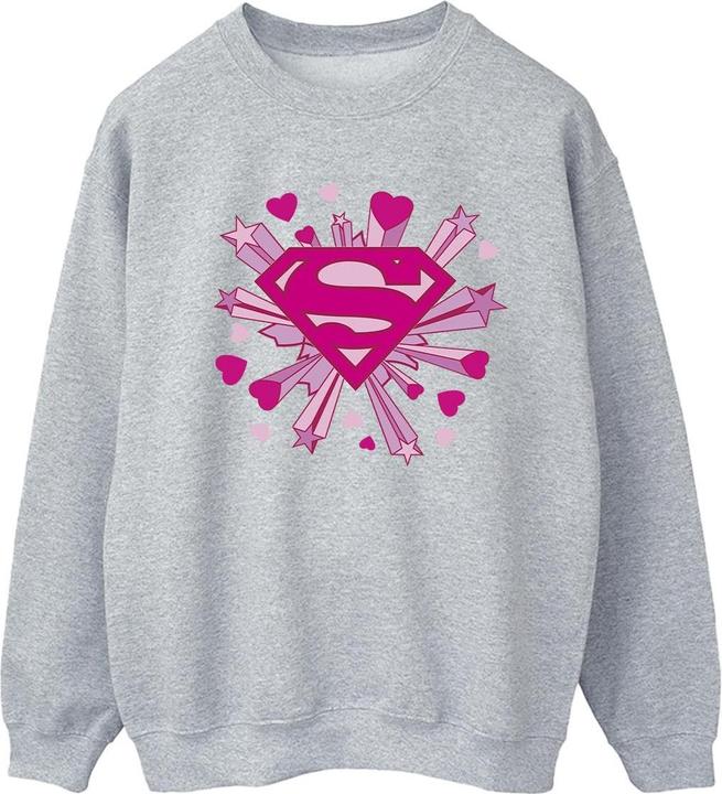Produktbild Superman Pink Hearts And Stars Logo Sweatshirt (XL)