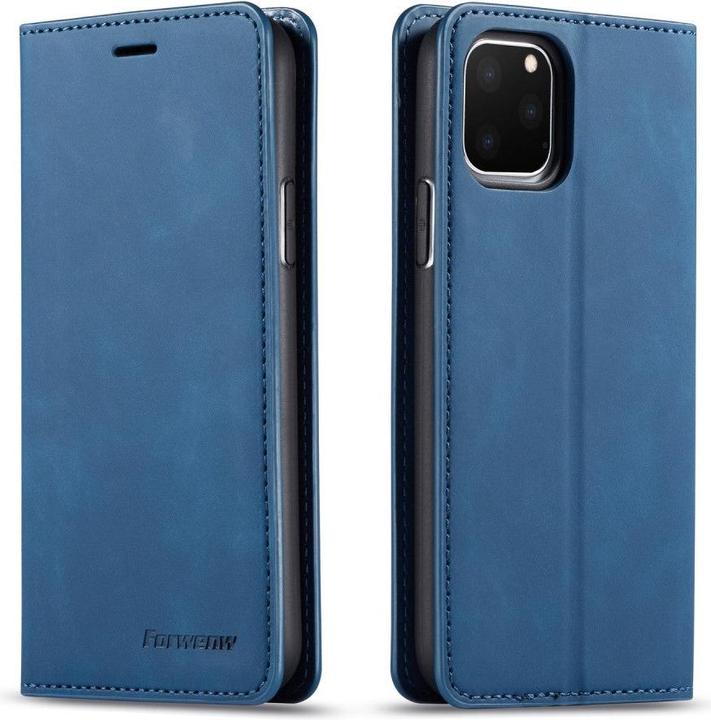 Immagine prodotto Cover-Discount iPhone 11 Pro Max - Custodia Vintage Flip in look scamosciato blu (Apple iPhone 11 Pro Max)