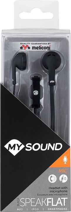 Actual product image Meliconi MySound Speak FLAT Headset Connector 3.5 mm Black (Cable)