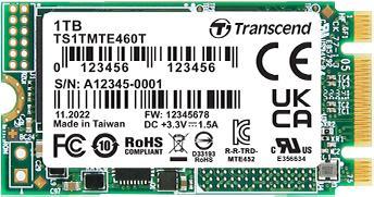 Actual product image Transcend MTE460T 128 GB Internal M.2 PCIe NVMe SSD 2242 PCIe NVMe 3.0 x2 Industrial (128 GB, M.2 2242)