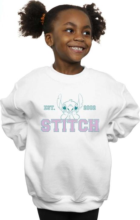 Actual product image Disney Girls Lilo And Stitch Collegial Pastel Sweatshirt (140, 146)