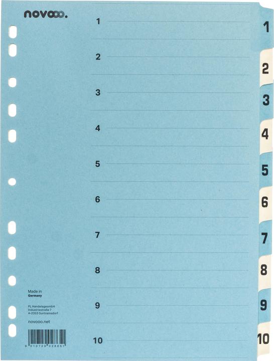 Image du produit Novooo Répertoire en carton bleu/beige A4