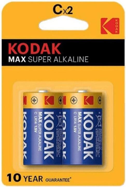 Actual product image Kodak Max Alkaline Battery C Lr14 2 Unit (2 pcs., C, 8400 mAh)