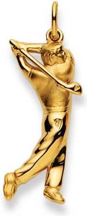 Natsumi Schmuck Anhänger Golf Spieler Gelbgold 18K/750 (750/18 K Gelbgold)